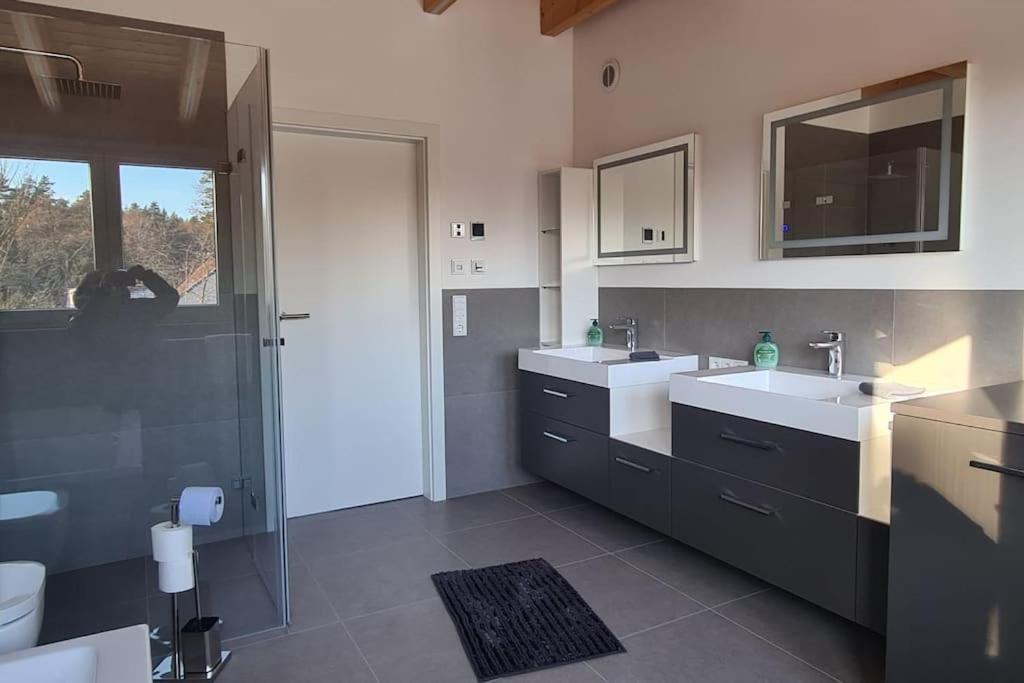 Moderne Ferienunterkunft/Wohnung Burgthann Bagian luar foto