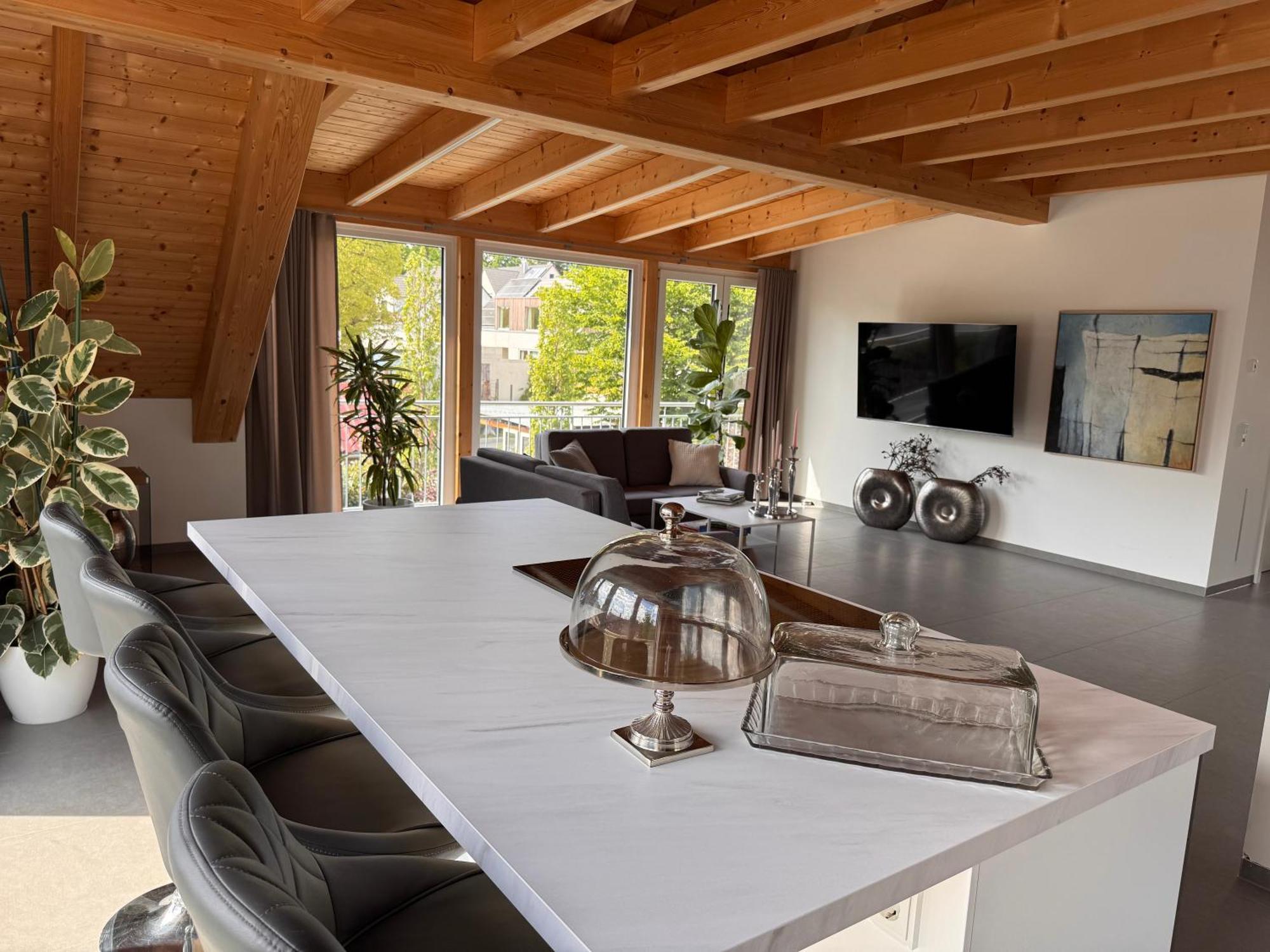 Moderne Ferienunterkunft/Wohnung Burgthann Bagian luar foto